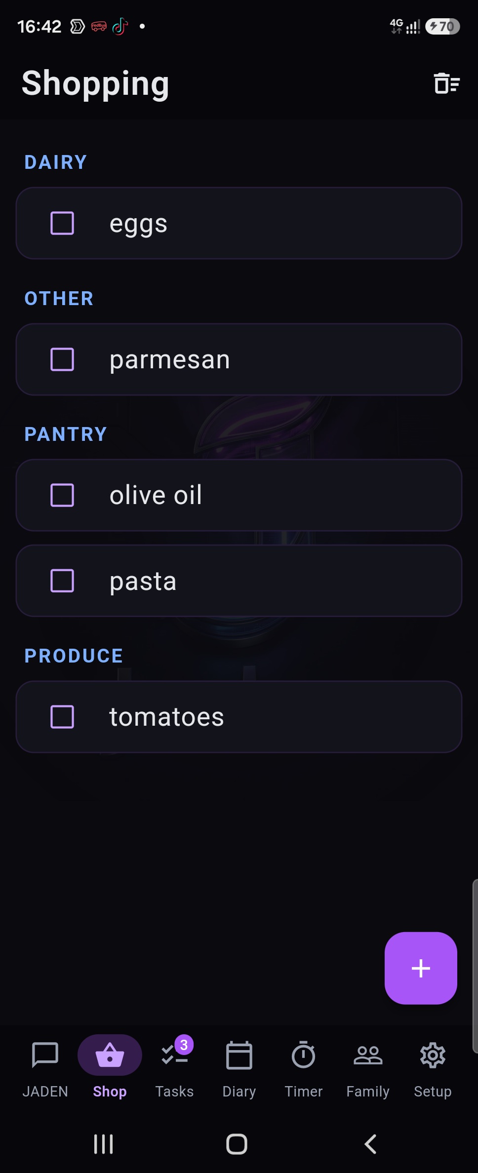 Shopping List